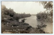 Embarras River, Newton, Illinois; photo postcard RPPC children, c. 1915 picture