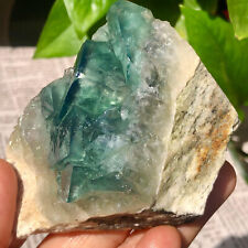 252g NATURAL Green Cube FLUORITE Quartz Crystal Cluster Mineral Specimen picture