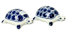 Turtle's Salt & Pepper Shakers Blue & White New Made in Thailand picture