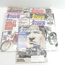 VINTAGE 2001 AMERICAN RIDER MAGAZINE LOT OF 7 SSUES CHOPPERS CUSTOM BIKES HARLEY picture