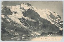 1910 B/W Postcard Of Kleine Scheidegg Und Jungfrau Mountain Pass Switzerland picture