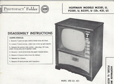 1957 HOFFMAN M3281 P3281 TELEVISION Tv Photofact MANUAL B3291 3281 M3281U P3281U picture
