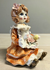 Lefton Abigail Porcelain Doll Music Box Vintage Japan 1962 picture