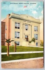 High School Grand Junction Colorado Co Flag Postcard picture