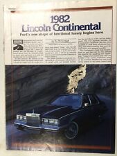 LincolnArt82 Article 1982 Lincoln Continental August 1981 4 page picture