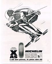 1968 Michelin Tires Snow Skiing Racing art French VINTAGE Print Ad picture