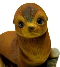 Masterpiece By Homco Baby Sea Lion On Rock VTG Porcelain Home Decor Figurine  picture