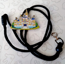 Sleeping Beauty Castle Disneyland 50th Anniversary Lanyard Bolo Id Holder 54542 picture