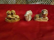 WADE England Miniature WHIMSY Red Rose Tea Figures Set of 3 Figurines picture