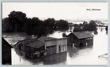 Postcard Muir Michigan Flood Disaster Unposted 1970s picture