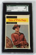 1958 Topps TV Westerns #60 Rugged Rider Tales of Wells Fargo SGC 88 NM/MT 8 picture
