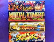 4 MINI Arcade Marquee Stickers Coin-Op Fighter Classics 80's/90's picture
