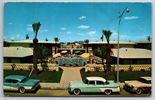 Vintage Postcard AZ Phoenix Park Central Estates Petley 50s Cars Chrome ~13505 picture