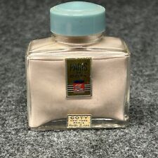 PARIS de COTY Vintage Powder Glass Bottle Blue Lid Schooner SAMPLE Mini Vanity picture