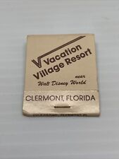 Vintage Matchbook Cover Village Vacation Resort Clermont Florida Unstruck KG picture