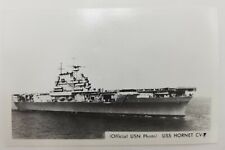 RPPC U.S.S. Hornet Naval Ship Real Official USN Photo Postcard Unposted A866 picture