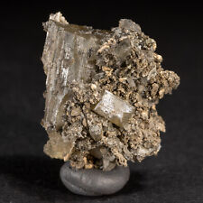 Burbankite crystals with natrolite. 29x26 mm / 1.15x1.02 inch Kola Russia picture