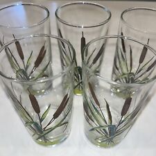 Rare Vintage Cat Drinking Glasses, Set Of 5 picture
