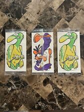 3 Vintage Quaker Cereal premium 1989 wheel rattler parrot bicycle giveway cards picture