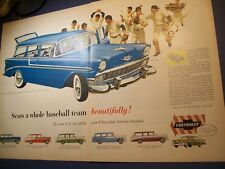 1956 Chevy Beauville Nomad Handyman Townsman Station Wagon large-mag 2-pg car ad picture
