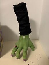 Vintage Gemmy Green Crawling Witch Hand Halloween Decoration picture