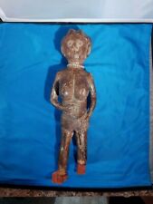 Rare African Tribal hand carved wooden statue, female figurine Damaged picture