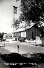 RPPC, Decorah IA Iowa  DECORAH LUTHERAN CHURCH  Winneshiek Co  ca1950's Postcard picture