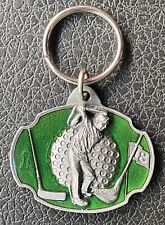 Vintage 1986 Or 1988 SISKIYOU Buckle Co Pewter Golf Keychain Fob Bag Tag - Nice picture