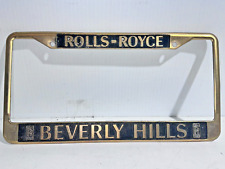Vintage Rolls-Royce Beverly Hills Gold Plated License Plate Frame picture