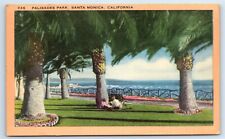 Postcard Palisades Park, Santa Monica CA linen 1946 J115 picture