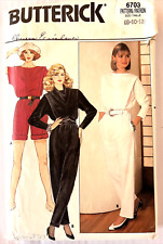 Butterick 6703 Bust 34 Blouson Bodice Jumpsuit Shorts Loose Fitting Tapered picture