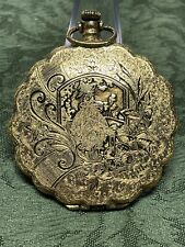 Vintage Max Factor English Garden Pocket Watch Compact Pressed Powder 2.25” picture