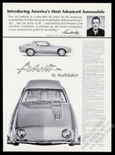 1962 Studebaker Avanti car & Sherwood Egbert photo vintage print ad picture