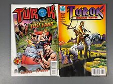 LOT OF 2 - Vintage Valiant Turok Comic Books Spring Break in the Lost Land picture