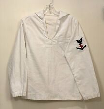 Vintage WW2 WWII USN US Navy Pharmacist White Jumper Top PO 3rd Class picture