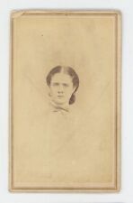 Antique CDV Circa 1860s Miller & Rowell Beautiful Young Woman Earrings Boston MA picture
