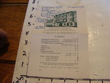 1951 TRAVEL paper: Tariff / rate sheet DOLPHIN HOTEL, SOUTHAMPTON, ENGLAND picture