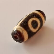 Ancient Old Dzi Indo Bead Tibetan Himalayan Agate With 2 Eyes Amulet No.2 picture