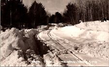 Real Photo Postcard Snow Scene in Au Goes, Michigan picture