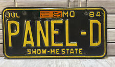 1984 July Missouri Personalized License Plate PANEL-D 1984  picture