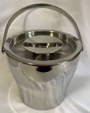Stainless Steel Double Walled Ice Bucket for Crate & Barrel in The Style of MCM picture