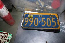 Nice shape Pennsylvania license plate 1958 990 505 picture