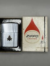 Vintage 1971 Masonic Free Masons Zippo Lighter Excellent Condition W/ Box picture