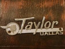 Vintage Taylor Pontiac Dallas Texas Car Dealer Dealership Metal Nameplate Emblem picture