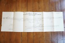 1928 LNER Darlington South Railway Track Plan Map Diagram  picture