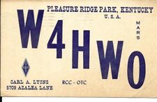 QSL  1959 Pleasure Ridge Park Kentucky    radio card picture