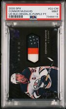 Connor McDavid 2020 Upper Deck SPX Obsidian Game Used Patch Card PSA 9 19/25 picture