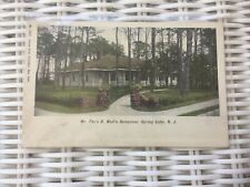 Antique Postcard ,Tho's B.Well's Bungalow,Spring Lake,NJ Real Photo,Tinted picture