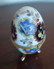 Vintage Porcelain Egg Trinket Box picture