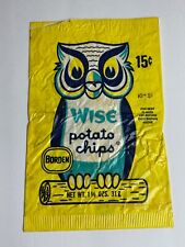 1976 WISE POTATO CHIP bag with Owl advertising character picture